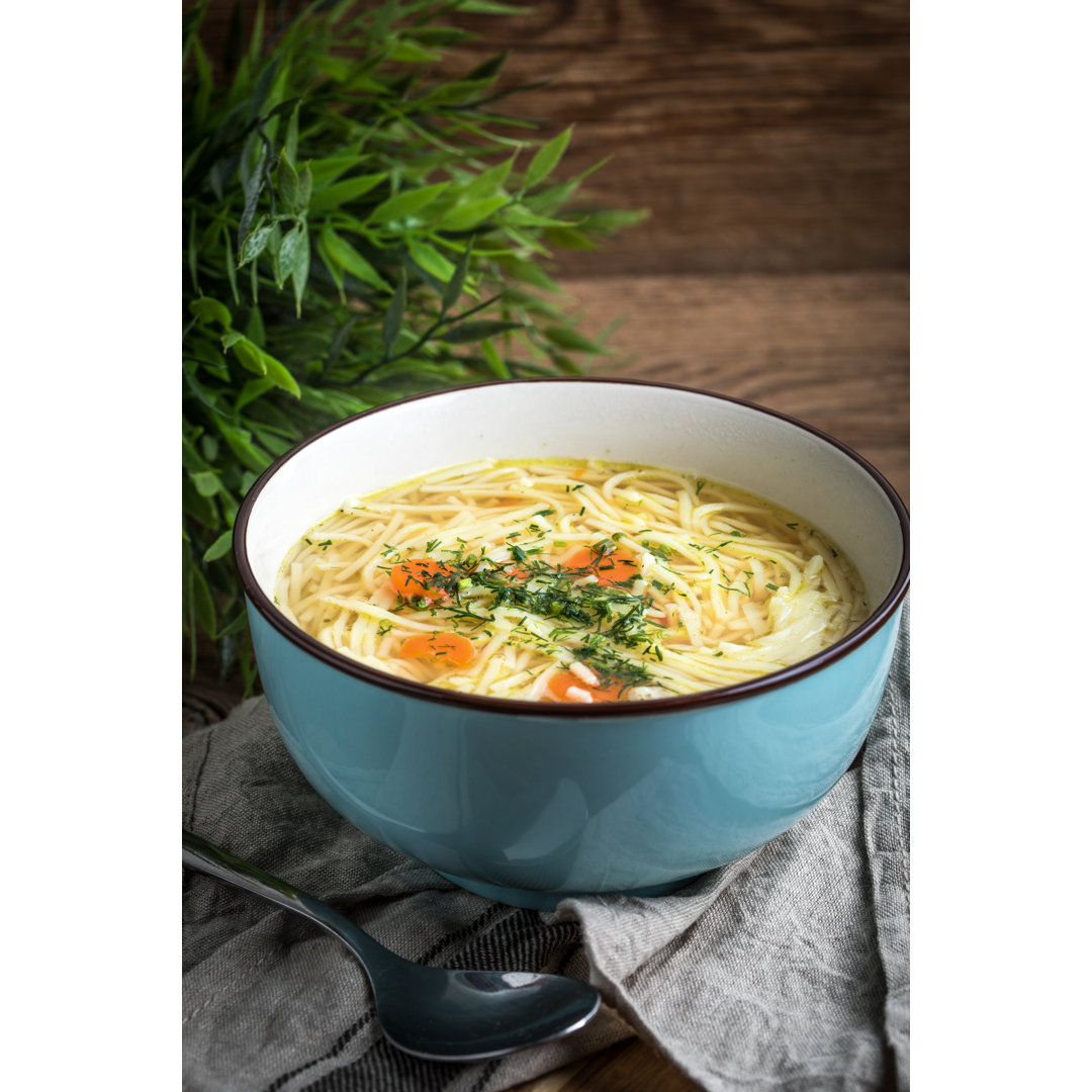 Broth - Chicken Soup by Arfo - Wrapped Canvas Print