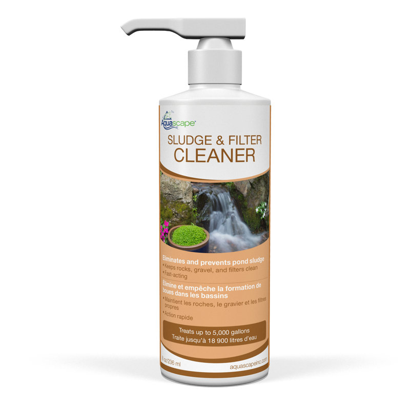 Sludge & Filter Cleaner Water Treatment for Ponds, 8-ounce