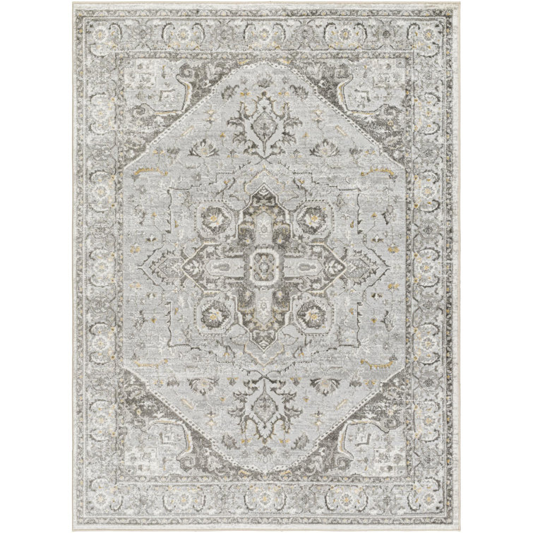 Mikel Traditional Light Gray Area Rug