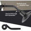 Bras de douche avec bride Bras de pomme de douche mural en acier inoxydable de 6 pouces, finition plaquée noir mat-125094958