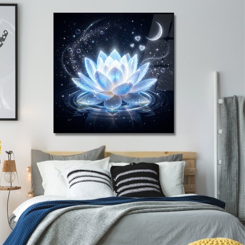 Art mural céleste en verre trempé, H 14 po x l 14 po