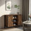 Buffet, Buffet, Armoire d'appoint, Portes de grange, Rustique