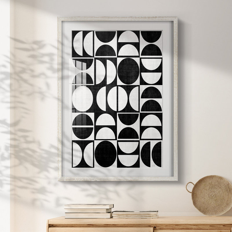 Modern Semis -Framed Print, 28.5" H x 20.5" W, White