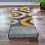 Tapis abstrait gris / jaune Thionville-357637343