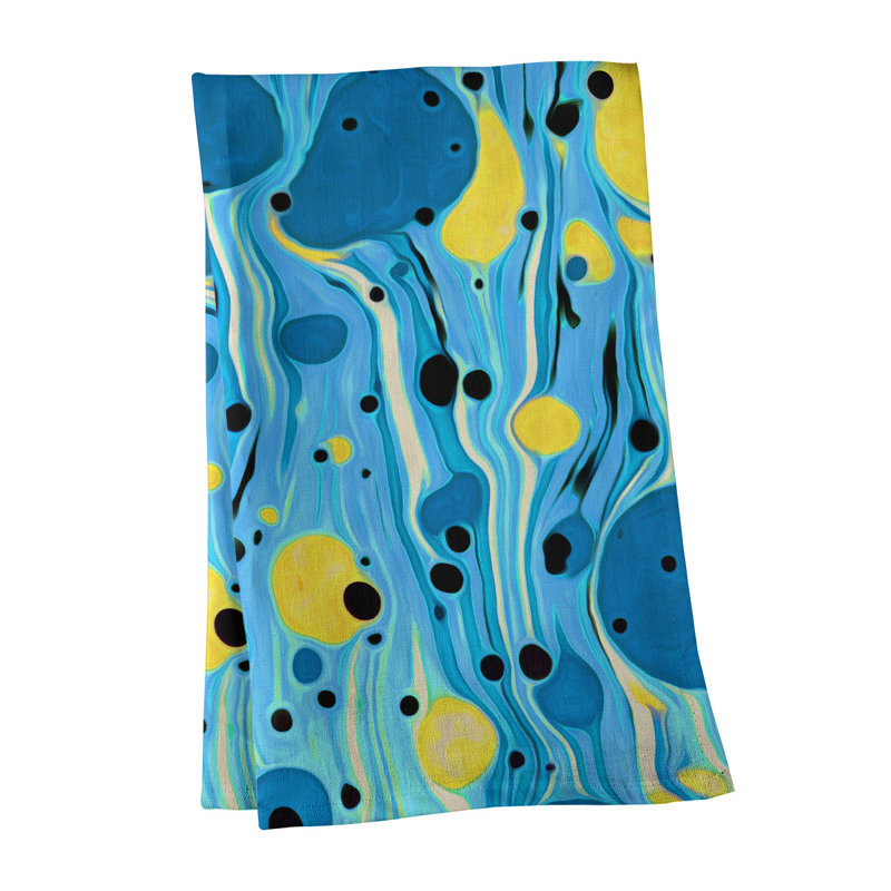 Tea Towel Kitchen Towel, Blue, Polyester Twill