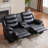Lacreta Humes Air Leather Recliners Living Room Loveseat With Console-103563021