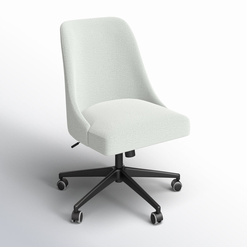 Acosta Height Adjustable Swivel Task Chair, Classic Ivory Boucle