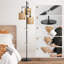 65" Rattan Tree Floor Lamp with Dimmer Switch , 3 Bulbs Included