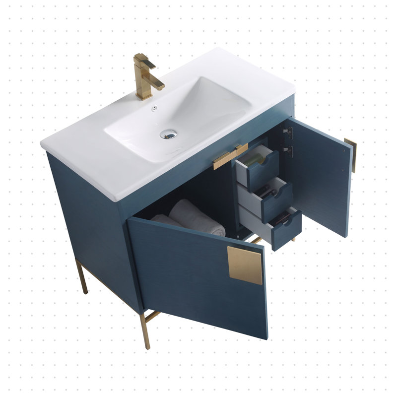 Allimae Bathroom Cabinet, Blue