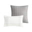 Ensemble de literie 6 pièces pour très grand lit - Coton, gris / blanc, édredon 100% chic et blanc Country Chic, look élégant