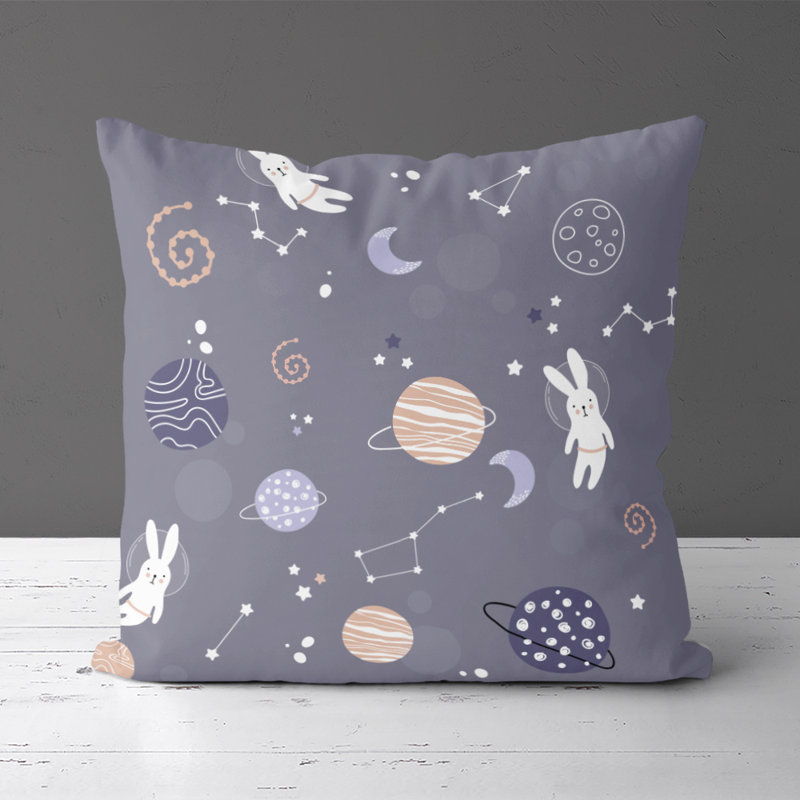 Housse de coussin carrée Celaya, Violet