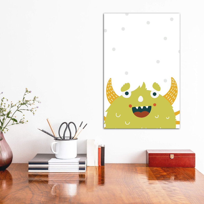 Petits monstres - impression d'art graphique, Toile tendue, Pas de tapis, H 12 po x l 8 po x P 0,75 po