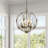 4 - Light Dimmable Globe Crystal Chandelier