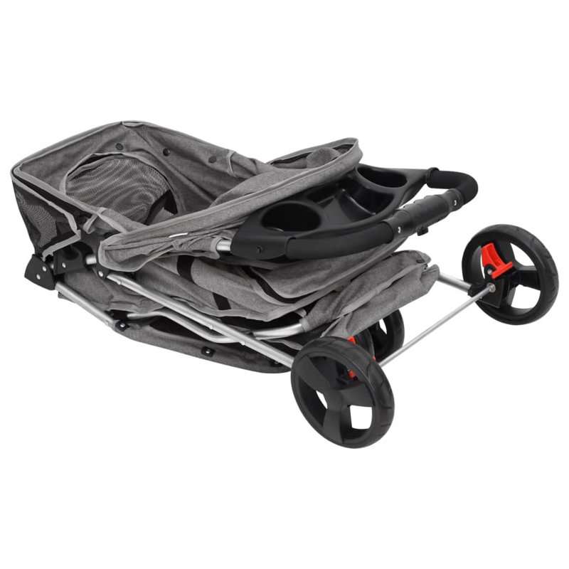 Dellbrook Collapsible Pet Vehicle Travel Carrier with 1 Door, Grey