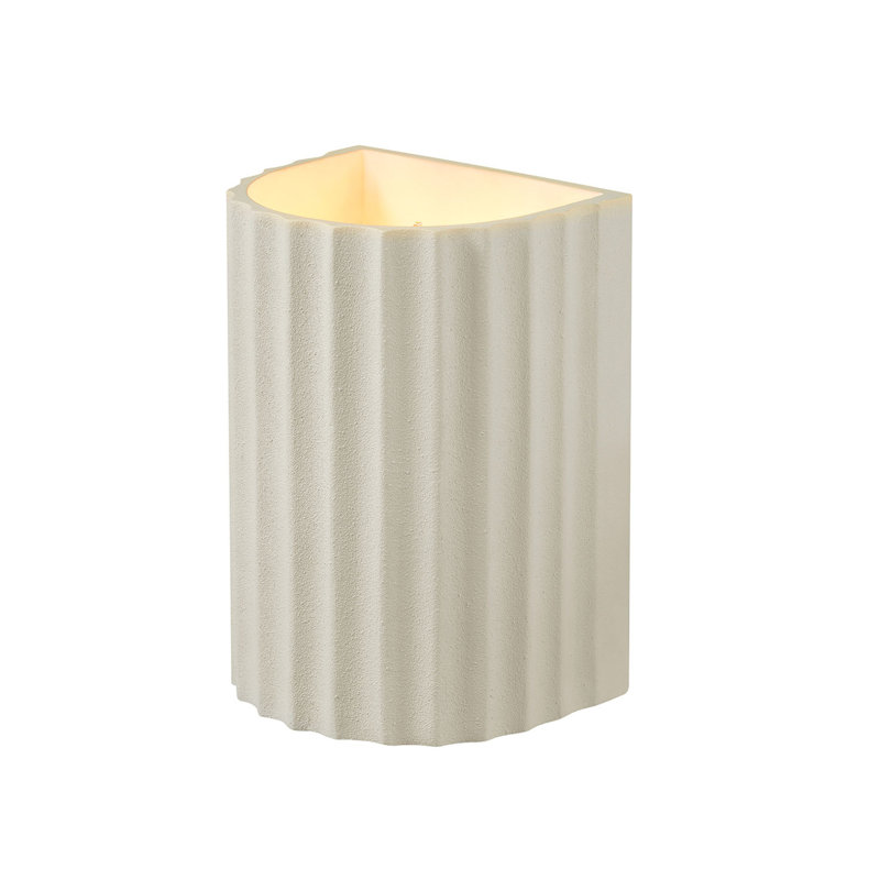 1-Light Cream Plug-In or Hardwire Wall Sconce