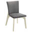 Ensemble de table de salle à manger Loxy, plateau en bois brun foncé, chaises d'appoint blanches-114733242