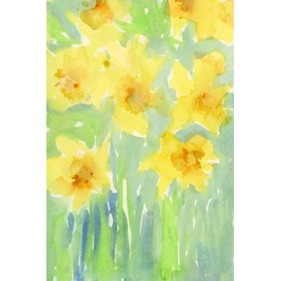 Daffodils II - Wrapped Canvas Painting