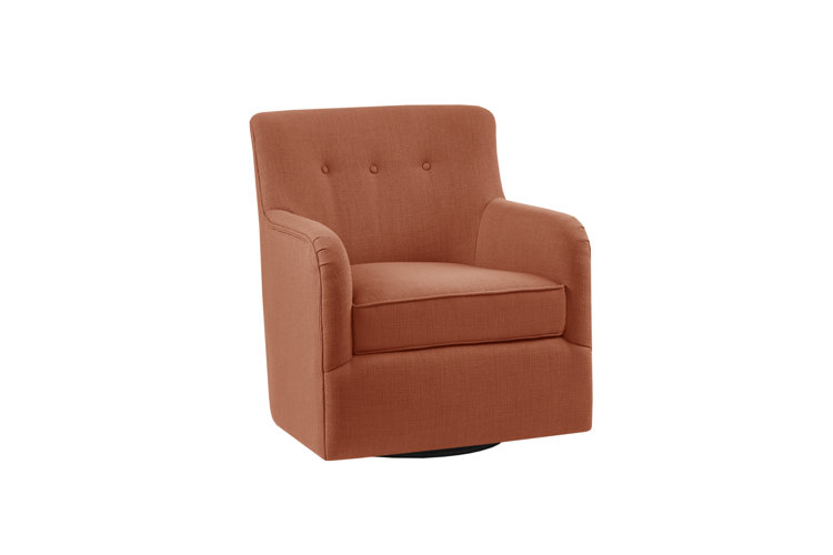 Rhoades 29" Wide Tufted Polyester Swivel Armchair