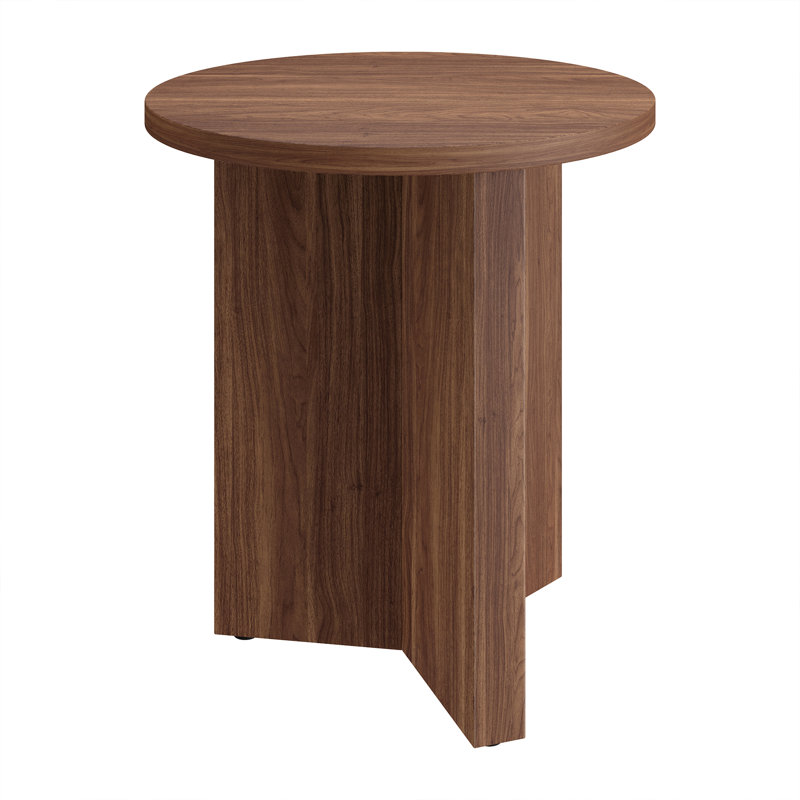 Lauralyn Cross Legs End Table, Satin Walnut