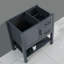 Meuble-lavabo 30 po - Gris, rayé, incassable, résistant à l'huile, résistant aux taches et aux charnières