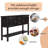 48'' Solid Wood Sideboard Console Table with 2 Drawers and Cabinets and Bottom Shelf, Retro Style Storage Dining Buffet Server Cabinet for Living Room Kitchen Dining Room (Espresso