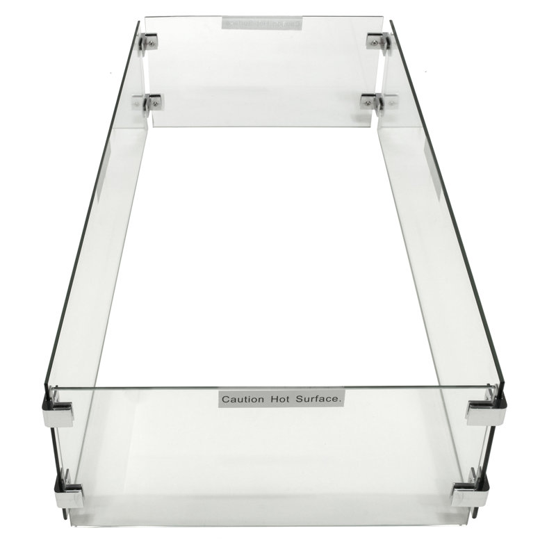 Verre pare-flammes Wind Fire Pit, H 15,6 po x l 30,3 po x P 20,5 po