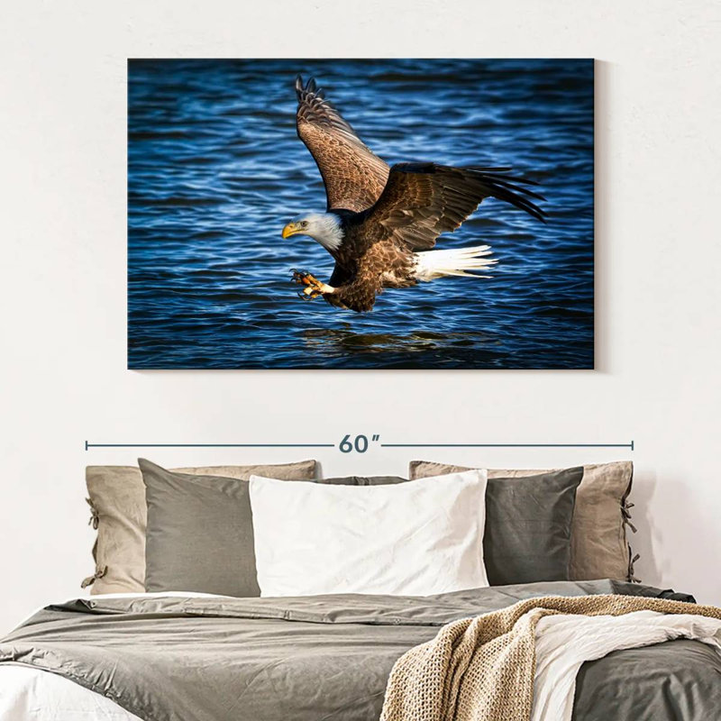 Brampt Bald Eagle Fishing, 34" H x 51" W