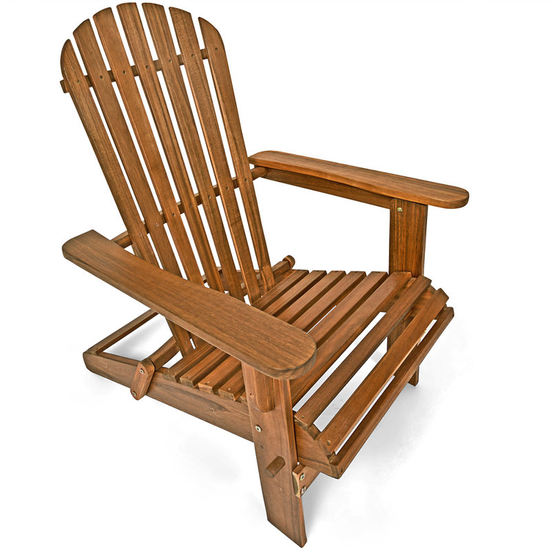 Theodosius Acacia Foldable Outdoor Adirondack Chair