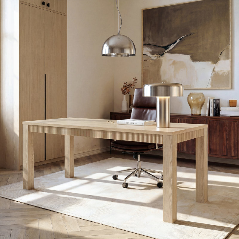 84" 100% Solid Wood Desk