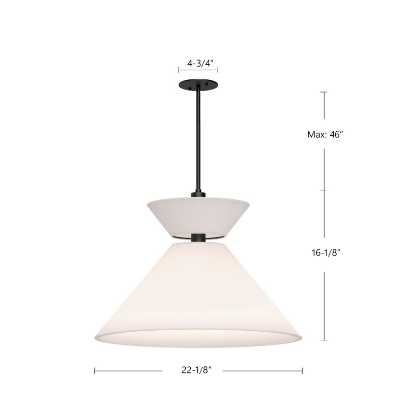 Chapelle 1 - Light Single Pendant, Matte Black