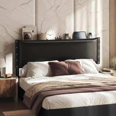 Imitation leather headboard by East Urban Home