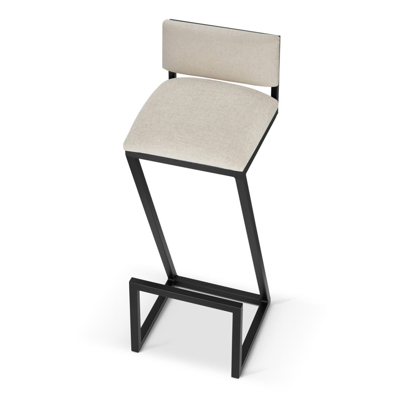 Mairs Upholstered Counter Stool with Metal Frame