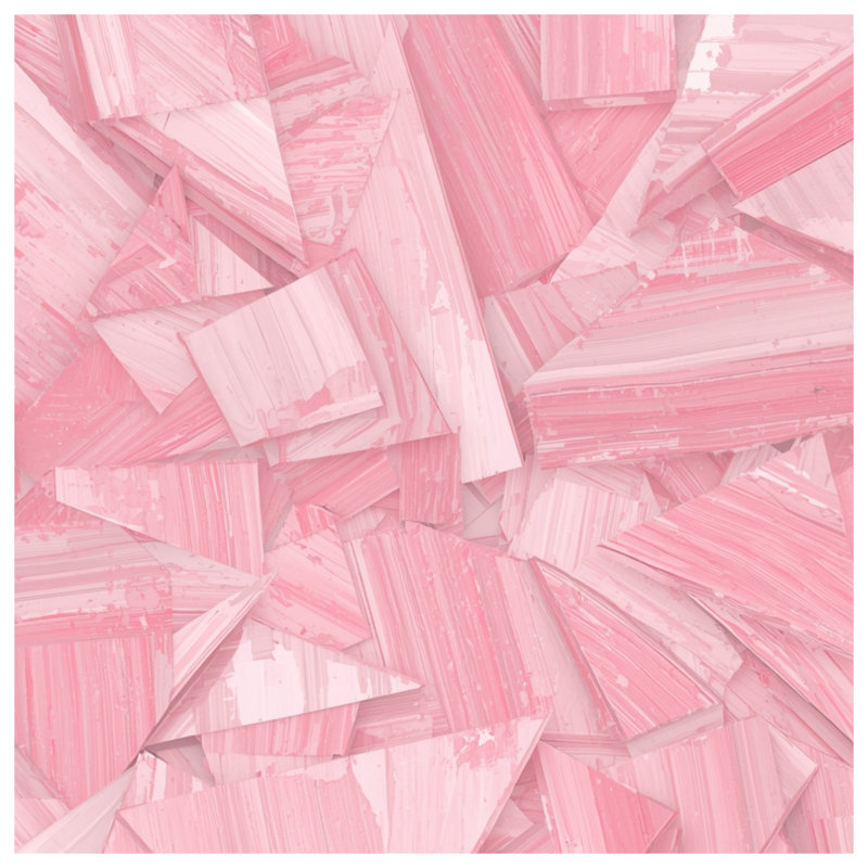Couvertures roses à triangles géométriques, 50 po L x 60 po H