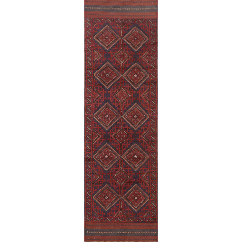 Tapis de couloir rouge 7 pi 11 po x 2 pi One-of-a-Kind