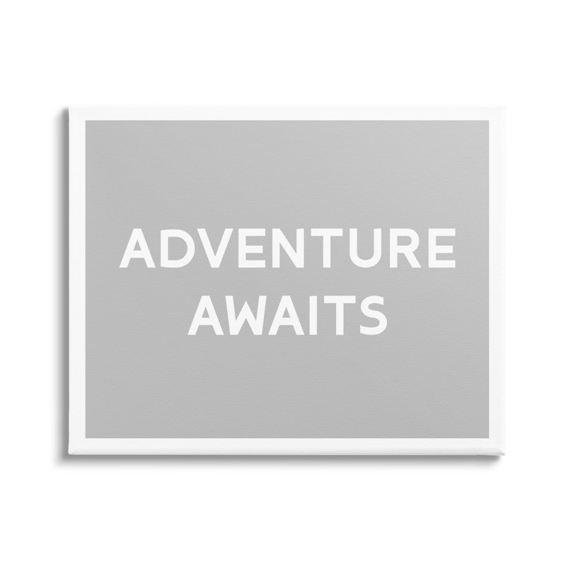 «Au-631», toile «Adventure Awaits Inspirational On Canvas» par Lil 'Rue, impression, H 36 po x l 48 po x P 1,5 po