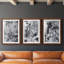 «Black & White Mix I», ensemble de 3 reproductions de cadres photo-2135008975-2135008972