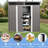 Storage Shed, 6Ft X 5Ft Outdoor Metal Storage Shed With Window Transparent Plate