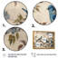 Four Vintage Blue Birds on a Branch I - Print on Canvas-87343818-87343820