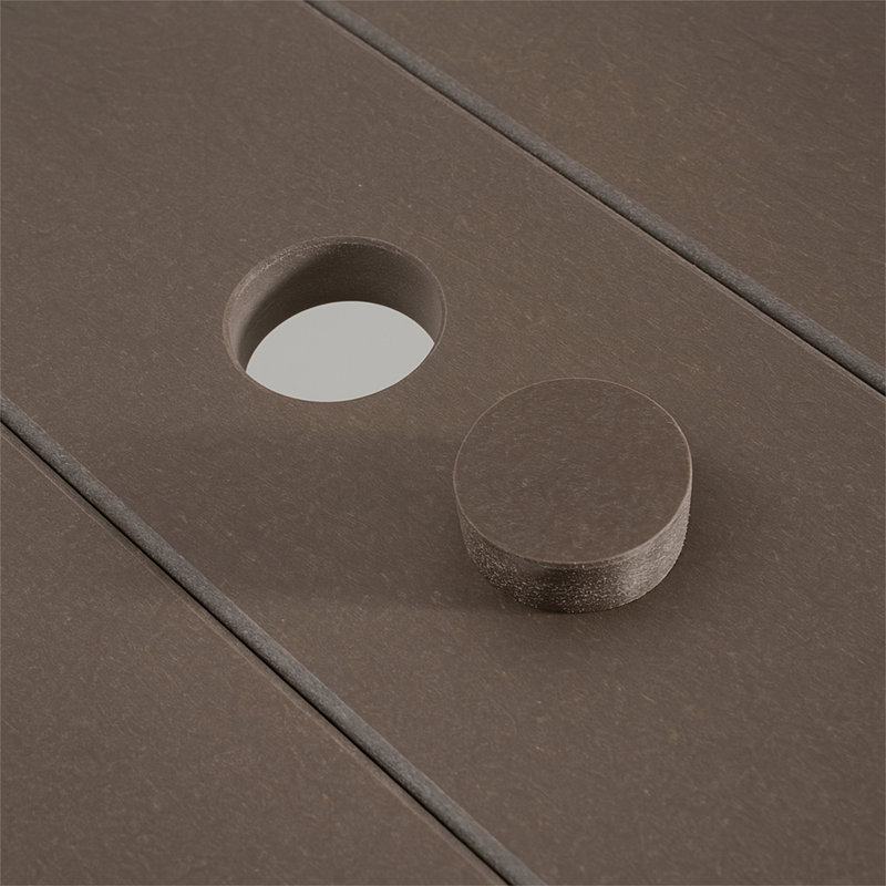 67"HDPE Outdoor Dining Table(Only Including Table), Wood