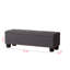 Banc de rangement Botello, tissu gris foncé, capitonné, H 17,04 po x l 52,05 po x P 16,45 po