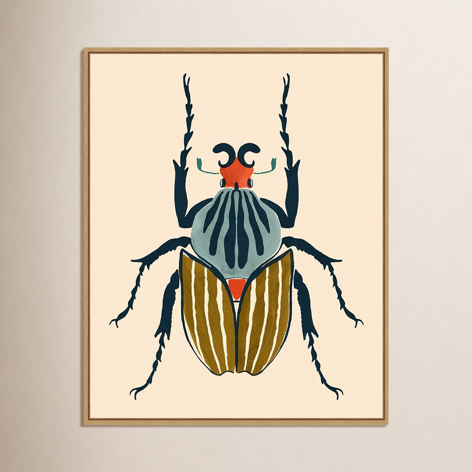 Beetle Bug I by Victoria Barnes, 28" H x 23" W  x 2" D
