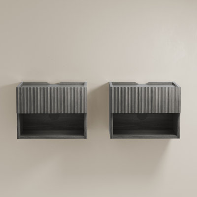 Floating Fluted Nightstands