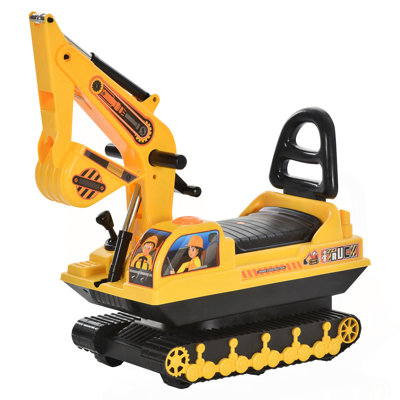 PAS DE PUISSANCE Ride On Excavator Toy Tractors Digger Mobile Scooter Walker Pretend Play Construction pour tout-petits