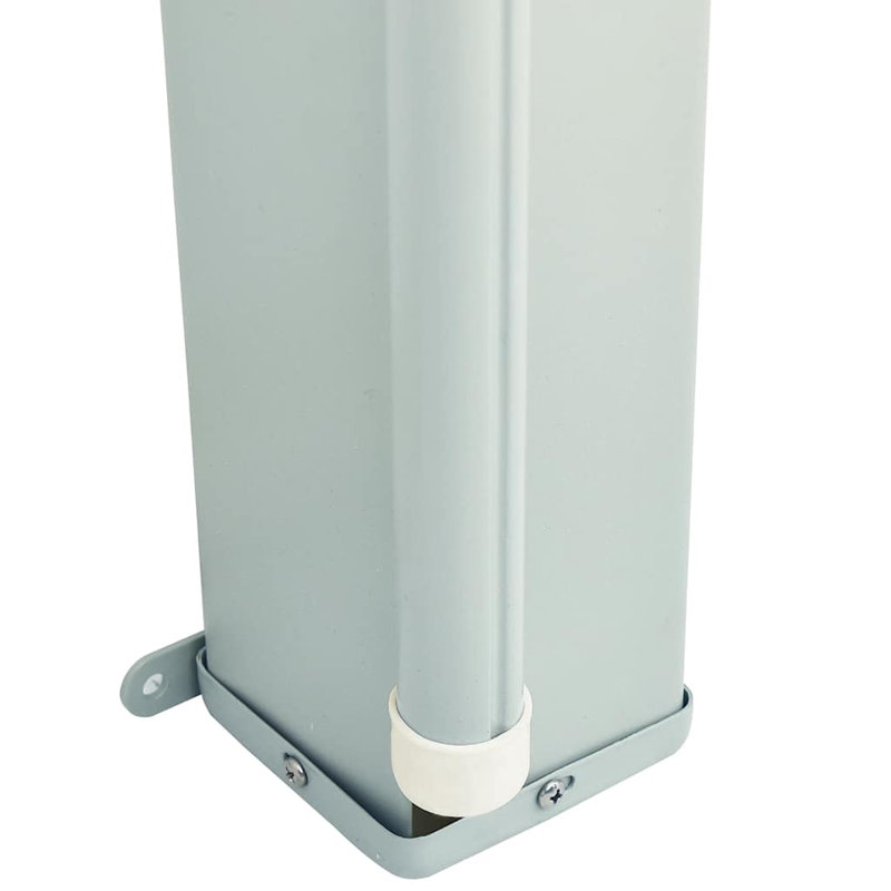 Auvent de patio rétractable en polyester, Gris, H 46,1 po x l 236,2 po
