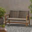 Causeuse en bois et osier Hampton-1019554961