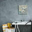 «Blue Gray Floral» par Silvia Vassileva, art mural sur toile-1967231564
