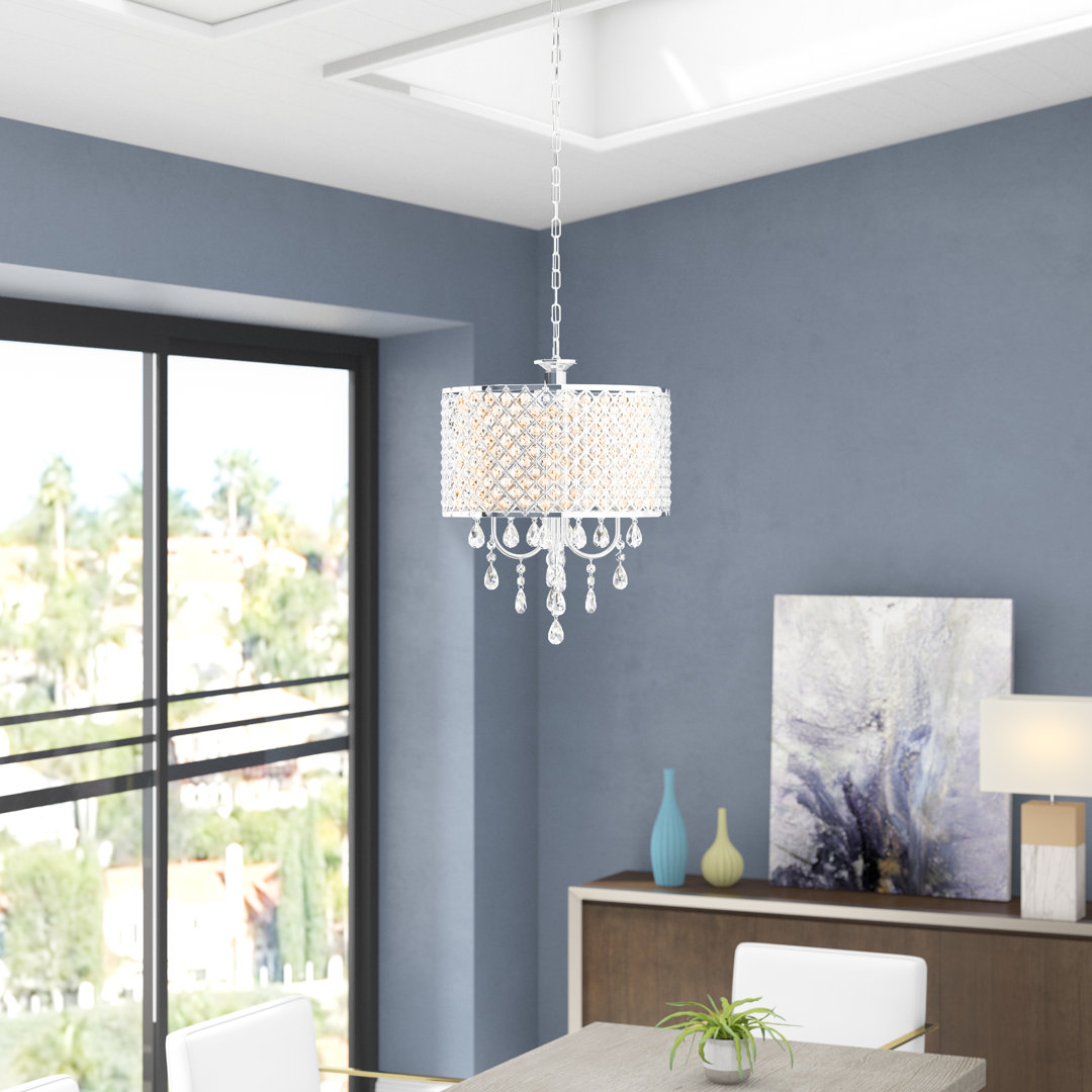 Aldgate 4 - Light Dimmable Drum Chandelier Willa Arlo™ Interiors