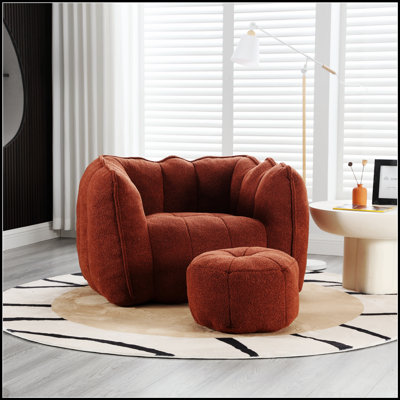 Soft Bean Bag Chair With High Resilient Foam For Ultimate Comfort And Relaxation In Living Room Or Bedroom