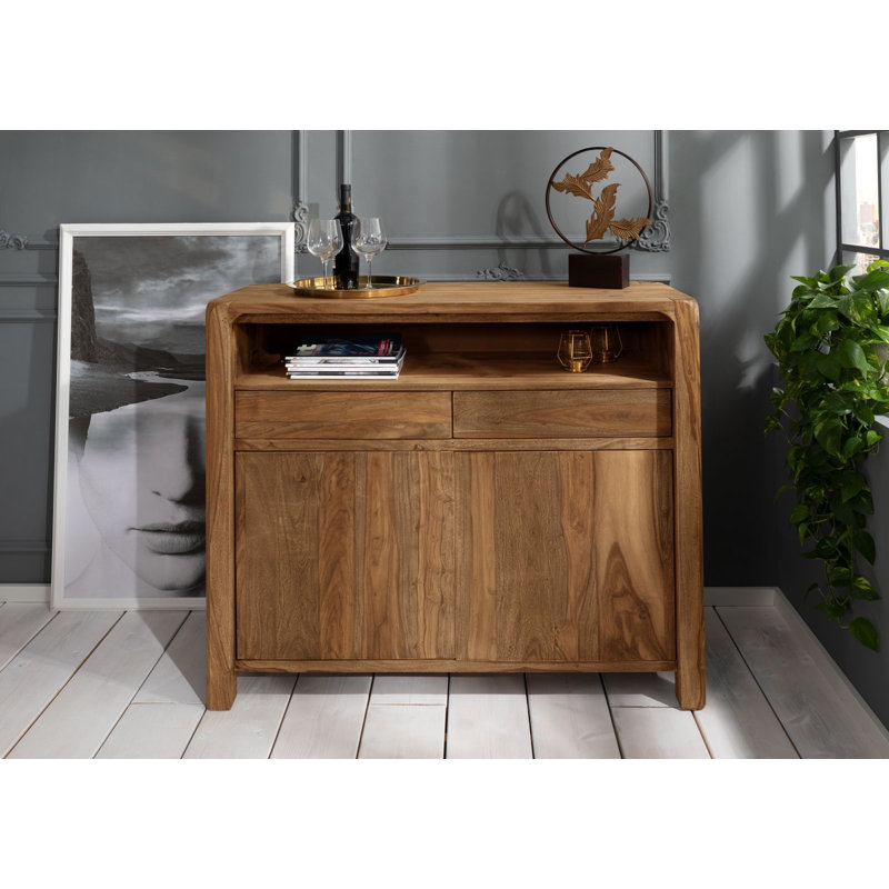 Bueno 120cm Solid Wood Sideboard, Brown