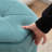 Upholstered Velvet Storage Ottoman with Gold Accents-783351398